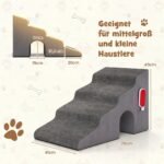 Kompaktiški gyvūnų laiptai 4 pakopų su plaunamu užvalkalu (Pilka) – Paveikslėlis 2