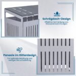 Konteinerių dėžė metalinė dviem konteineriams su amortizatoriais (Sidabrinė) – Paveikslėlis 5