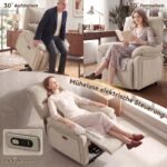 Krėslas relaksacinis elektrinis šenilinis su pakėlimo, masažo ir šildymo funkcijomis – Paveikslėlis 5