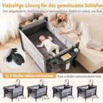 Kūdikio lovytė sulankstoma daugiafunkcinė su vystymo stalu (Juoda) – Paveikslėlis 5