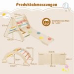 Kūrybinis laipiojimo rinkinys vaikams medinis Montessori 3-funkcijų (Macaron spalvų) – Paveikslėlis 2