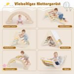 Kūrybinis laipiojimo rinkinys vaikams medinis Montessori 3-funkcijų (Macaron spalvų) – Paveikslėlis 3