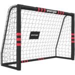 Lauko futbolo vartai 180x120 cm su paminkštinimu ir žemės inkarais