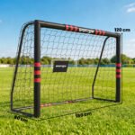 Lauko futbolo vartai 180x120 cm su paminkštinimu ir žemės inkarais – Paveikslėlis 3