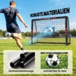 Lauko futbolo vartai 180x120 cm su paminkštinimu ir žemės inkarais – Paveikslėlis 4
