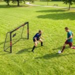 Lauko futbolo vartai 180x120 cm su paminkštinimu ir žemės inkarais – Paveikslėlis 7