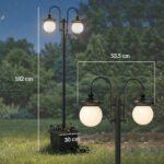 Lauko žibintas su saulės energija, integruotu vazonu ir reguliuojamu aukščiu – Paveikslėlis 3