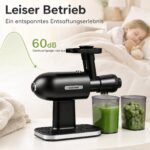 Lėtaeigė sulčiaspaudė su šalto spaudimo technologija ir didele išeiga (Juoda) – Paveikslėlis 5
