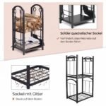 Malkinė metalinė su 5 dalių židinio įrankių komplektu (Juoda) – Paveikslėlis 5