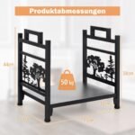 Malkų lentyna metalinė 50 kg keliamoji galia vidaus ir lauko (Juoda) – Paveikslėlis 2