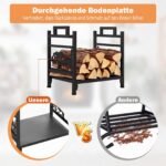 Malkų lentyna metalinė 50 kg keliamoji galia vidaus ir lauko (Juoda) – Paveikslėlis 4