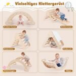 Medinis laipiojimo rinkinys 3-in-1 Montessori vaikams (Natūrali) – Paveikslėlis 3