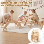 Medinis laipiojimo rinkinys 3-in-1 Montessori vaikams (Natūrali) – Paveikslėlis 5