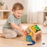 Medinis lavinamasis namelis su užraktais ir mechanizmais – Paveikslėlis 2