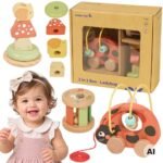 Medinis lavinamasis rinkinys 3in1: boružėlė