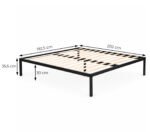 Metalinė lova 190x200 cm su medinėmis grotelėmis – Paveikslėlis 10