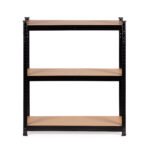 Metalinės sandėliavimo lentynos su 5 reguliuojamomis MDF lentynomis 180x90x40 cm – Paveikslėlis 4