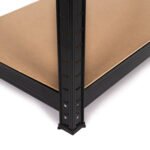 Metalinės sandėliavimo lentynos su 5 reguliuojamomis MDF lentynomis 180x90x40 cm – Paveikslėlis 6