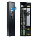 Metalinis ginklų seifas su elektroniniu užraktu ir 8 ginklų talpa (Juoda)