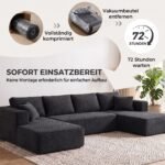 Minkštas kampas modulinis kordinis su miegamąja funkcija ir spyruoklėmis – Paveikslėlis 7