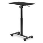 Mobilus biuro stalas su aukščio reguliavimu ir ratukais 70x48 cm – Paveikslėlis 6