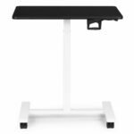 Mobilus stalas su reguliuojamu aukščiu ir juodu 71x48 cm stalviršiu – Paveikslėlis 5
