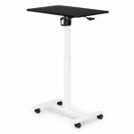 Mobilus stalas su reguliuojamu aukščiu ir juodu 71x48 cm stalviršiu – Paveikslėlis 6