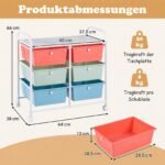 Mobilus vežimėlis su 6 stalčiais ir ratukais (Spalvota) – Paveikslėlis 2