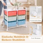 Mobilus vežimėlis su 6 stalčiais ir ratukais (Spalvota) – Paveikslėlis 5