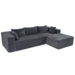 Modulinė L formos sofa keturvietė (Pilka)