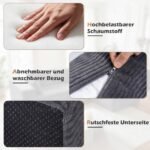 Modulinė L formos sofa keturvietė (Pilka) – Paveikslėlis 4