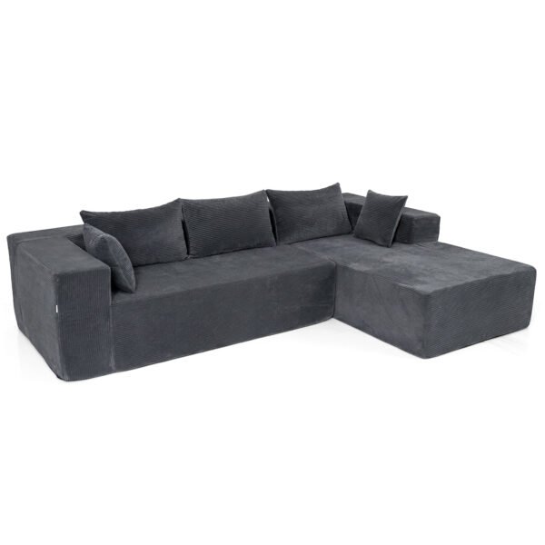 Modulinė L formos sofa keturvietė (Pilka)
