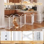 Modulinis šunų aptvaras su 8 elementais ir varteliais (Balta) – Paveikslėlis 5