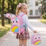 Mokyklinės kuprinės rinkinys su ratukais 3 dalių ergonomiškas vaikams (Daugiaspalvis) – Paveikslėlis 2