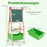 Molbertas dvipusis aukščio reguliuojamas vaikams (Žalia) – Paveikslėlis 2