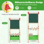Molbertas dvipusis aukščio reguliuojamas vaikams (Žalia) – Paveikslėlis 4