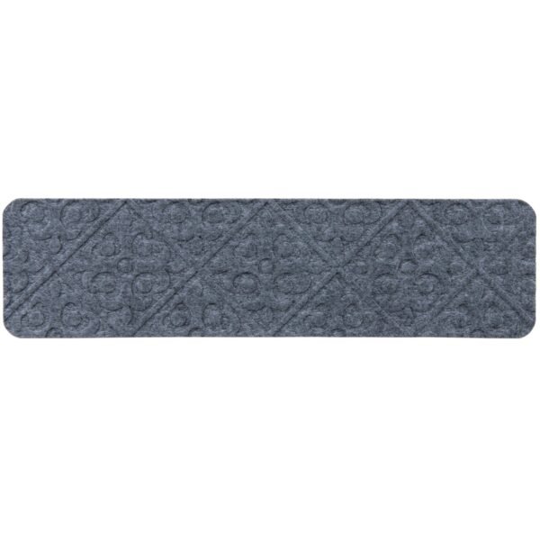 Neslystančių laiptų kilimėlių rinkinys 15 vnt. 76x20 cm (Šviesiai pilka)