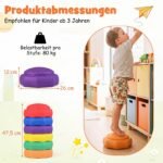 Neslystantys balanso akmenys vaikams 6 dalių rinkinys (Daugiaspalvis) – Paveikslėlis 2