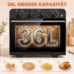 Oro gruzdintuvė-orkaitė su besisukančiu iešmu ir 36 litrų talpa – Paveikslėlis 4