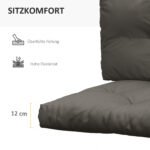 Paletinių baldų pagalvėlių komplektas 120x80 cm, atsparus orui, dygsniuotas sagomis – Paveikslėlis 5