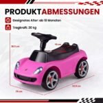 Paspirtukas-automobilis vaikams licencijuotas su garso efektais ir žibintais (Rožinė) – Paveikslėlis 2