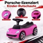 Paspirtukas-automobilis vaikams licencijuotas su garso efektais ir žibintais (Rožinė) – Paveikslėlis 5