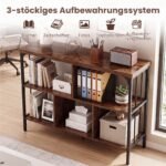 Pastatoma daugiafunkcinė lentyna su 3 lygiais ir 5 atviromis sekcijomis (Ruda) – Paveikslėlis 3