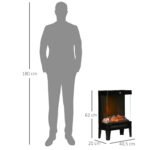 Pastatomas elektrinis židinys su 2000W šildymu, LED 3D efektu ir termostatu – Paveikslėlis 3