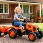 Pedalinis traktorius Kubota su priekaba ir atidaromu variklio gaubtu – Paveikslėlis 3