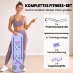Pilates treniruočių lenta 5 viename, su pasipriešinimo gumomis, sulankstoma – Paveikslėlis 6
