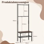 Prieškambario stovas daugiafunkcis 3 viename su batų suoliuku ir lentyna (Kaimiška ruda) – Paveikslėlis 2