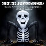 Pripučiamas šliaužiantis skeletas su LED lemputėmis vidaus ir lauko dekoracijai – Paveikslėlis 4