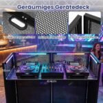 Profesionalus sulankstomas DJ stalas su ventiliuojamu stalviršiu (Juoda) – Paveikslėlis 4