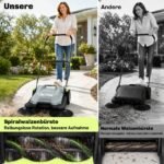 Rankinė šlavimo mašina su 3 šepečiais, 68 cm pločio, reguliuojama sulankstoma rankena – Paveikslėlis 4
